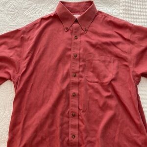 Brooks Brothers Large Button Up - Maroon Chevronish Pattern